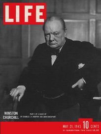 Life magazine cover of Winston Churchill