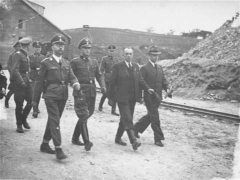Heinrich Himmler inspecting Mauthausen