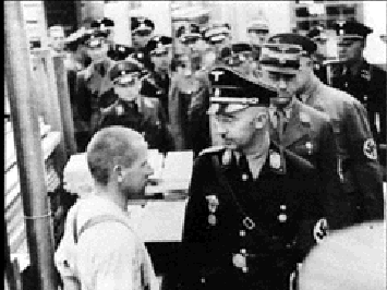 Heinrich Himmler inspecting the Dachau concentration camp, 1936